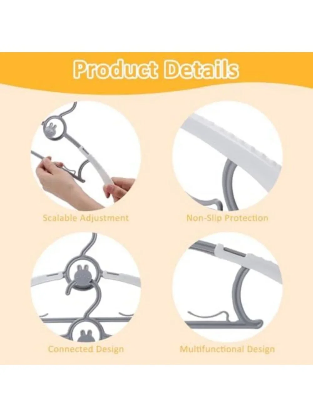 100 Pack Adjustable Baby Hangers for Kids 11